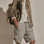 Parachute Poplin Cargo Short in Fog Pigment | James Perse Los Angeles