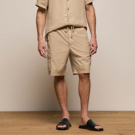 Parachute Poplin Cargo Short in Light Khaki Pigment | James Perse Los Angeles