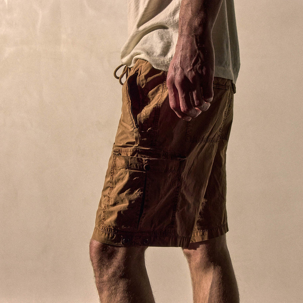 Parachute Poplin Cargo Short - Whiskey Pigment