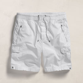 Parachute Poplin Cargo Short in White | James Perse Los Angeles