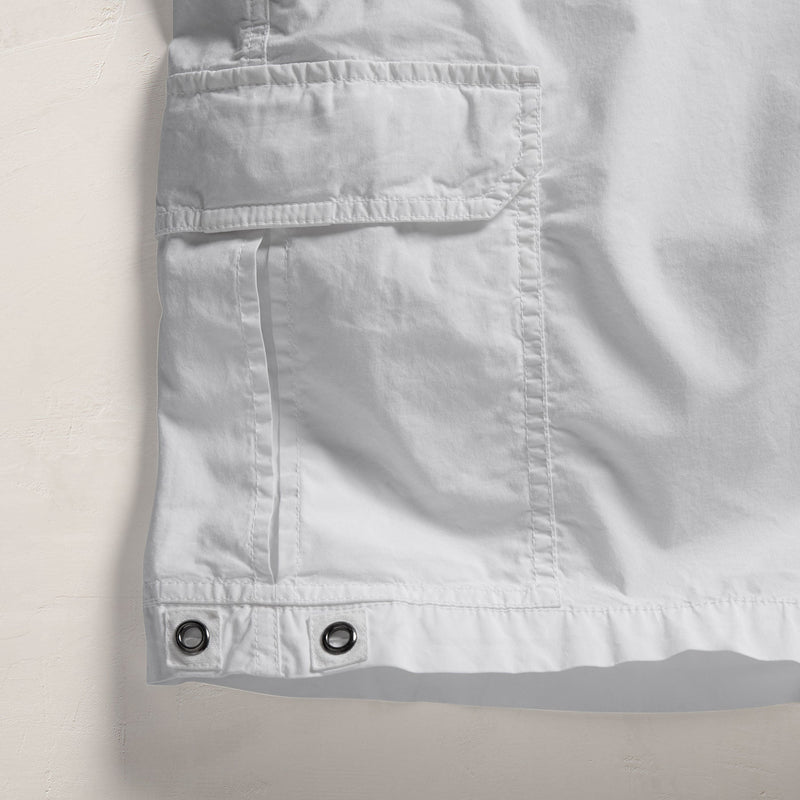 Parachute Poplin Cargo Short in White | James Perse Los Angeles