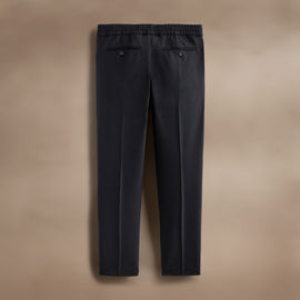 Wool Blend Trouser - Black