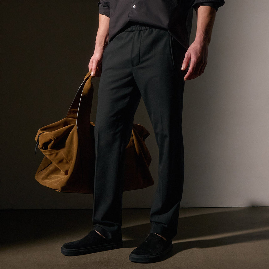 Wool Blend Trouser in Black | James Perse Los Angeles