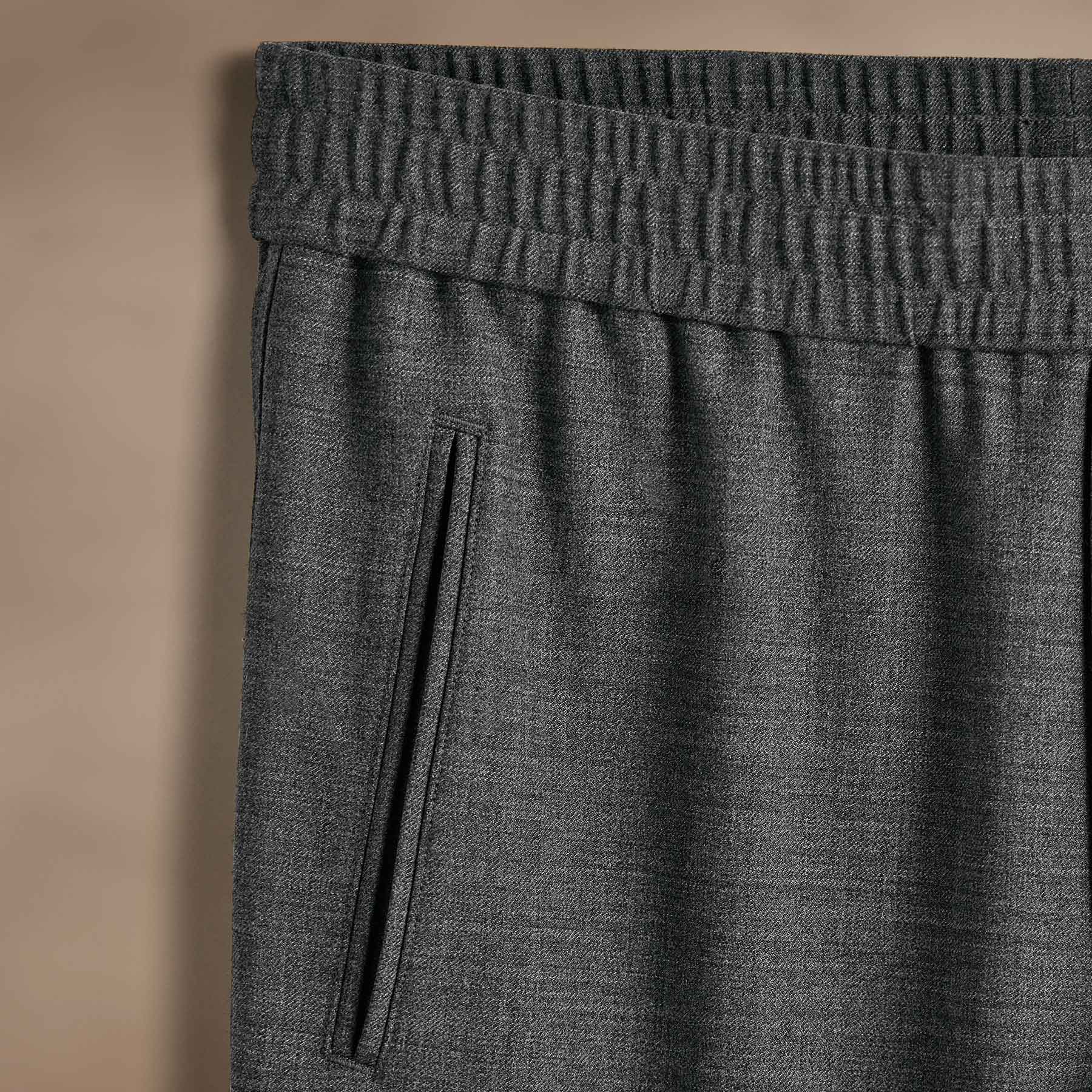 Wool Blend Trouser  in Heather Charcoal | James Perse Los Angeles