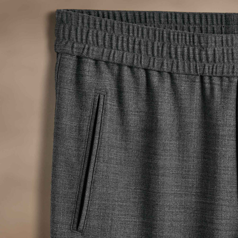 Wool Blend Trouser  in Heather Charcoal | James Perse Los Angeles