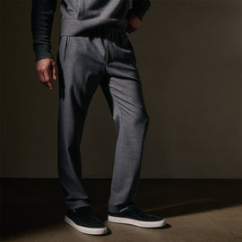 Wool Blend Trouser in Heather Charcoal | James Perse Los Angeles