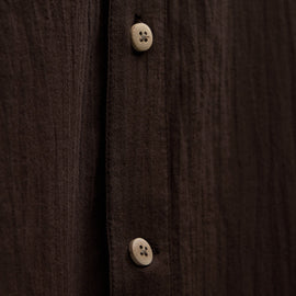 Salt Shrunk Muslin Long Sleeve Shirt in Bark | James Perse Los Angeles