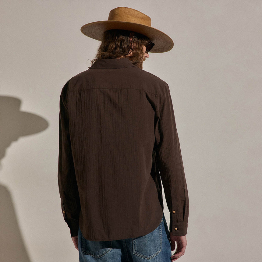 Cotton Muslin Shirt in Bark | James Perse Los Angeles