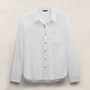Salt Shrunk Muslin Long Sleeve Shirt in White | James Perse Los Angeles