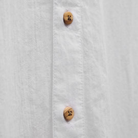 Salt Shrunk Muslin Long Sleeve Shirt in White | James Perse Los Angeles