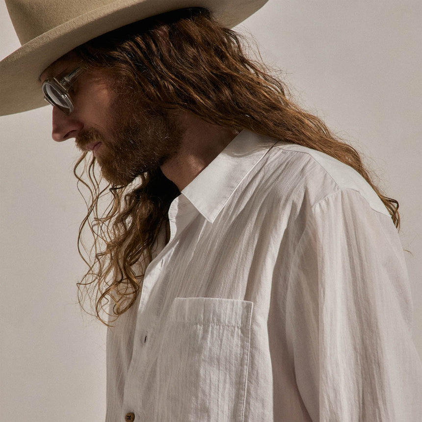 Cotton Muslin Shirt in White | James Perse Los Angeles