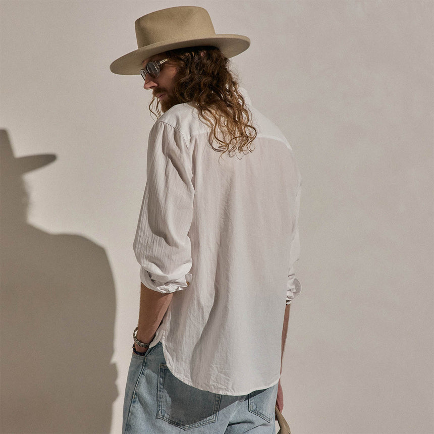 Cotton Muslin Shirt in White | James Perse Los Angeles