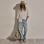 Cotton Muslin Shirt in White | James Perse Los Angeles