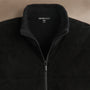 Suede Front Zip Up Sweater  in Black | James Perse Los Angeles
