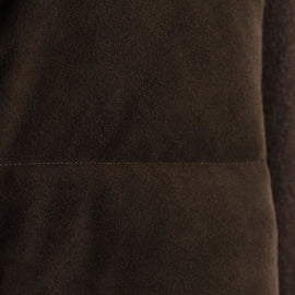 Suede Front Zip Up Sweater  in Bronco | James Perse Los Angeles