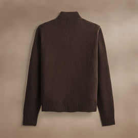 Suede Front Zip Up Sweater  in Bronco | James Perse Los Angeles