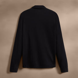 Sueded Jersey Rugby Polo in Black | James Perse Los Angeles