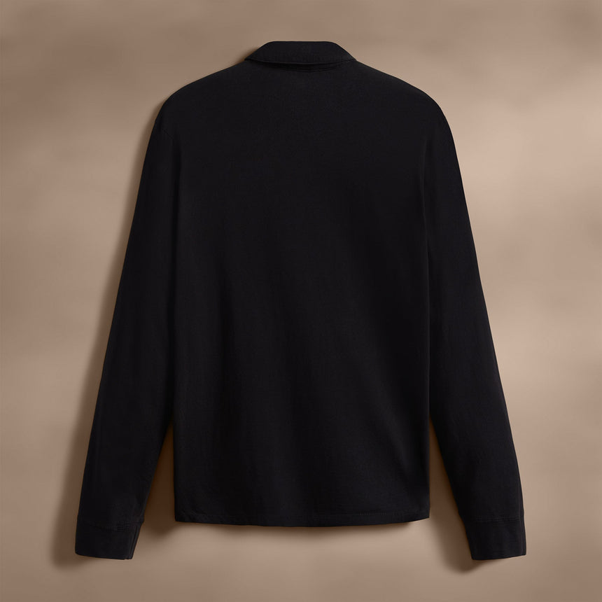 Sueded Jersey Rugby Polo in Black | James Perse Los Angeles
