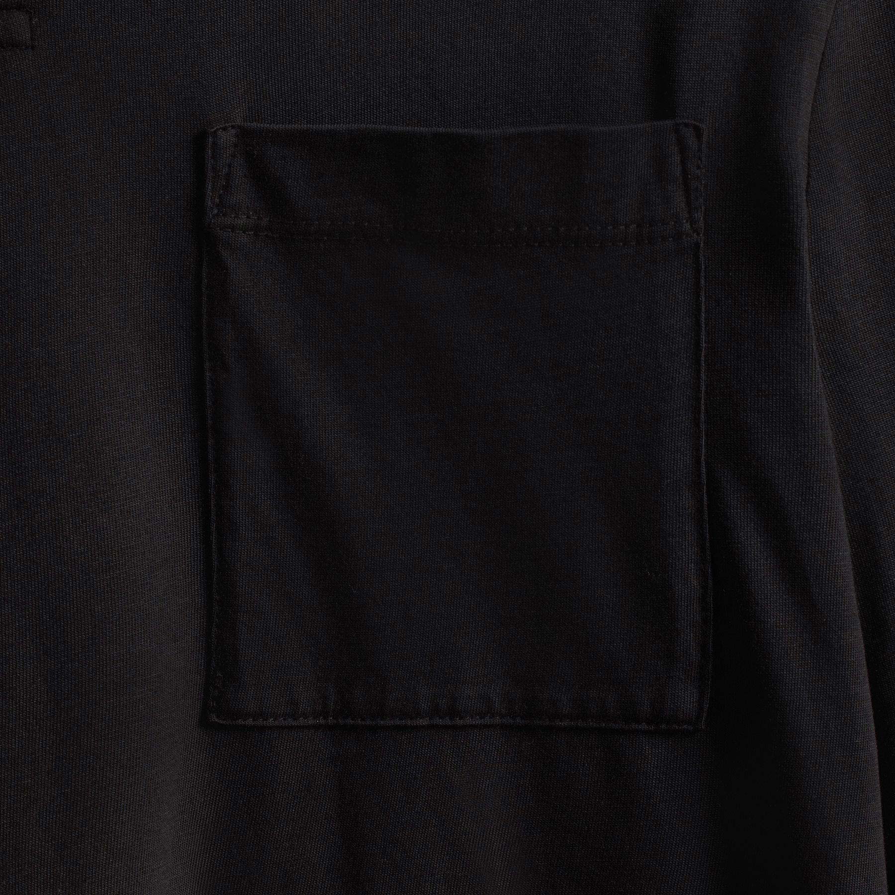 Sueded Jersey Rugby Polo in Black | James Perse Los Angeles