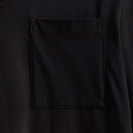 Sueded Jersey Rugby Polo in Black | James Perse Los Angeles