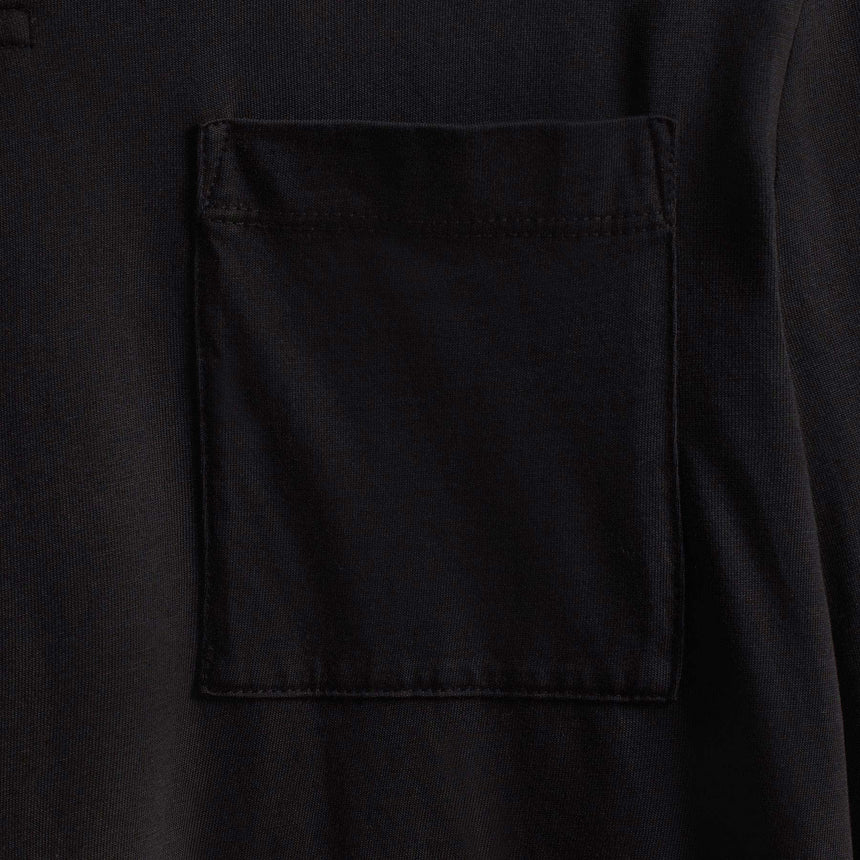 Sueded Jersey Rugby Polo in Black | James Perse Los Angeles