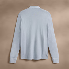Sueded Jersey Rugby Polo in Grey Glacier Pigment | James Perse Los Angeles