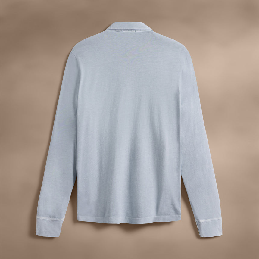 Sueded Jersey Rugby Polo in Grey Glacier Pigment | James Perse Los Angeles