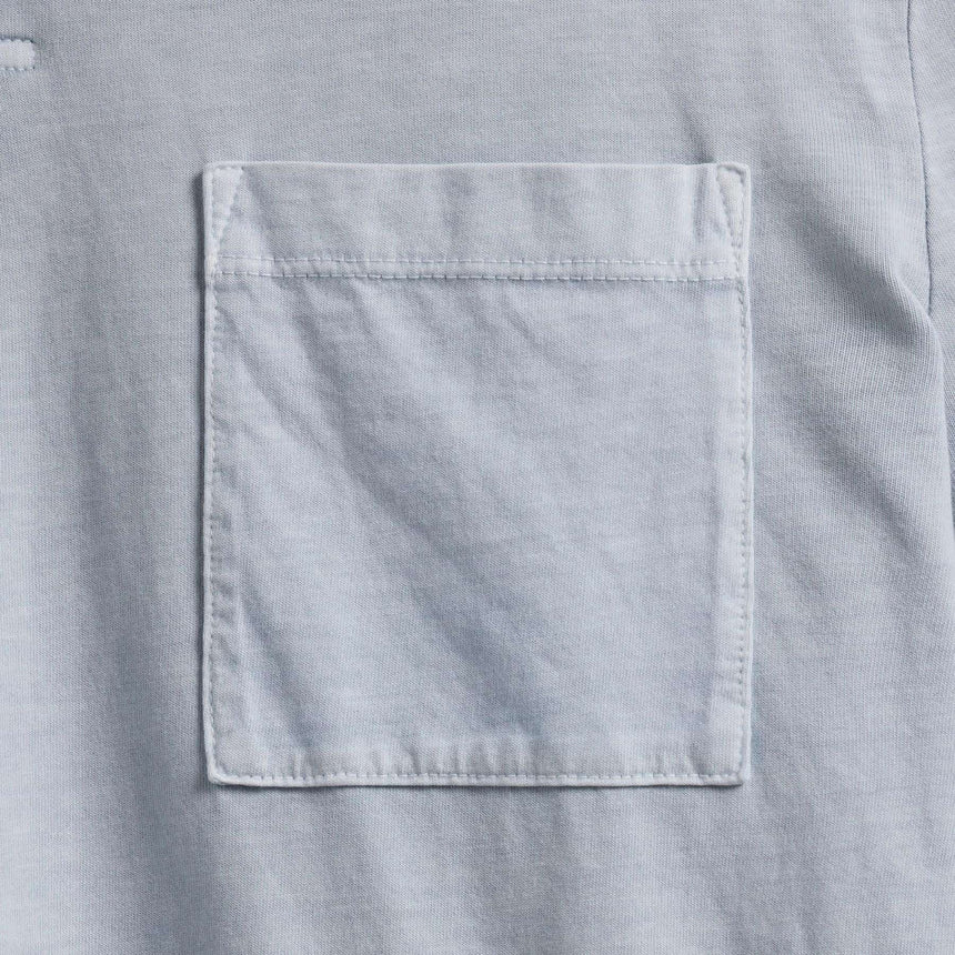 Sueded Jersey Rugby Polo in Grey Glacier Pigment | James Perse Los Angeles