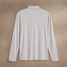 Sueded Jersey Rugby Polo in Light Mist Pigment | James Perse Los Angeles