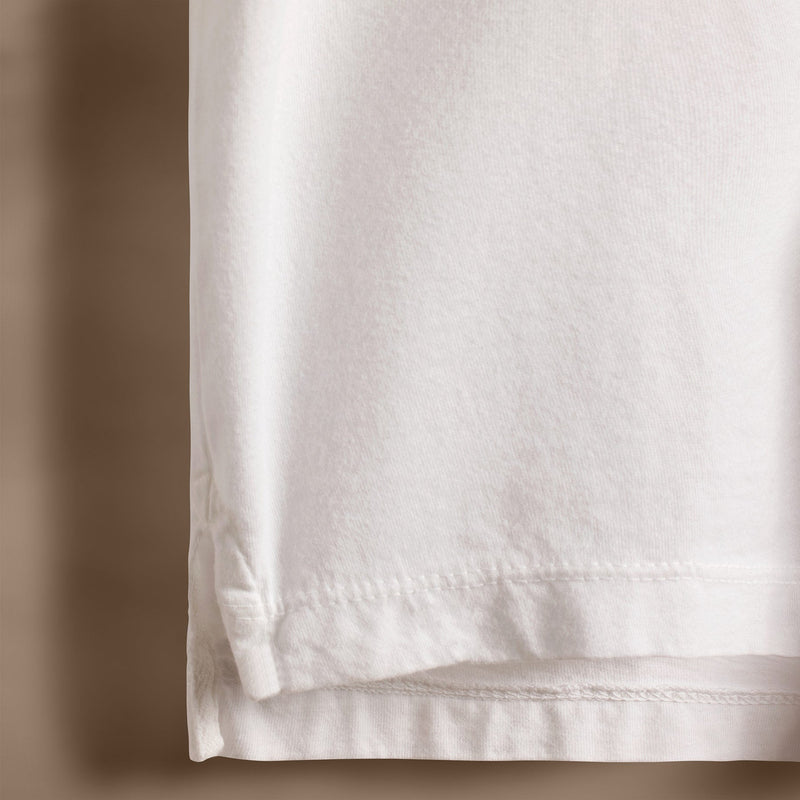 Sueded Jersey Rugby Polo in White | James Perse Los Angeles