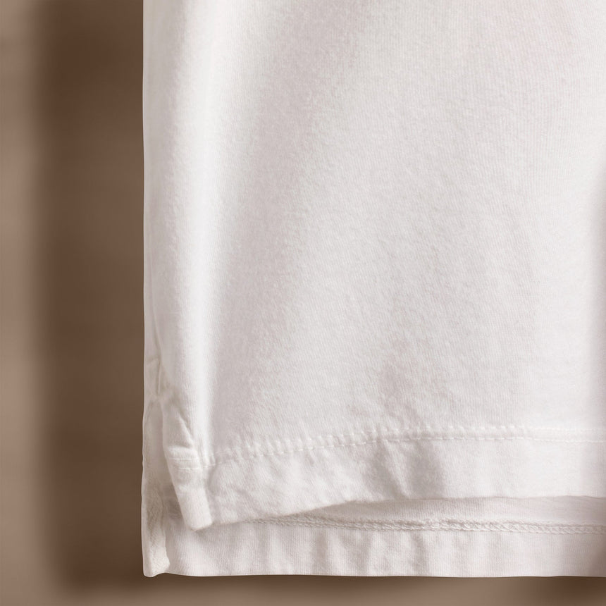 Sueded Jersey Rugby Polo in White | James Perse Los Angeles