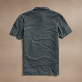 Sueded Jersey Polo in Asphalt Pigment | James Perse Los Angeles