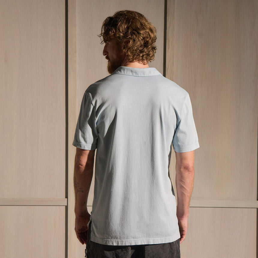 Sueded Jersey Polo in Azure Pigment | James Perse Los Angeles