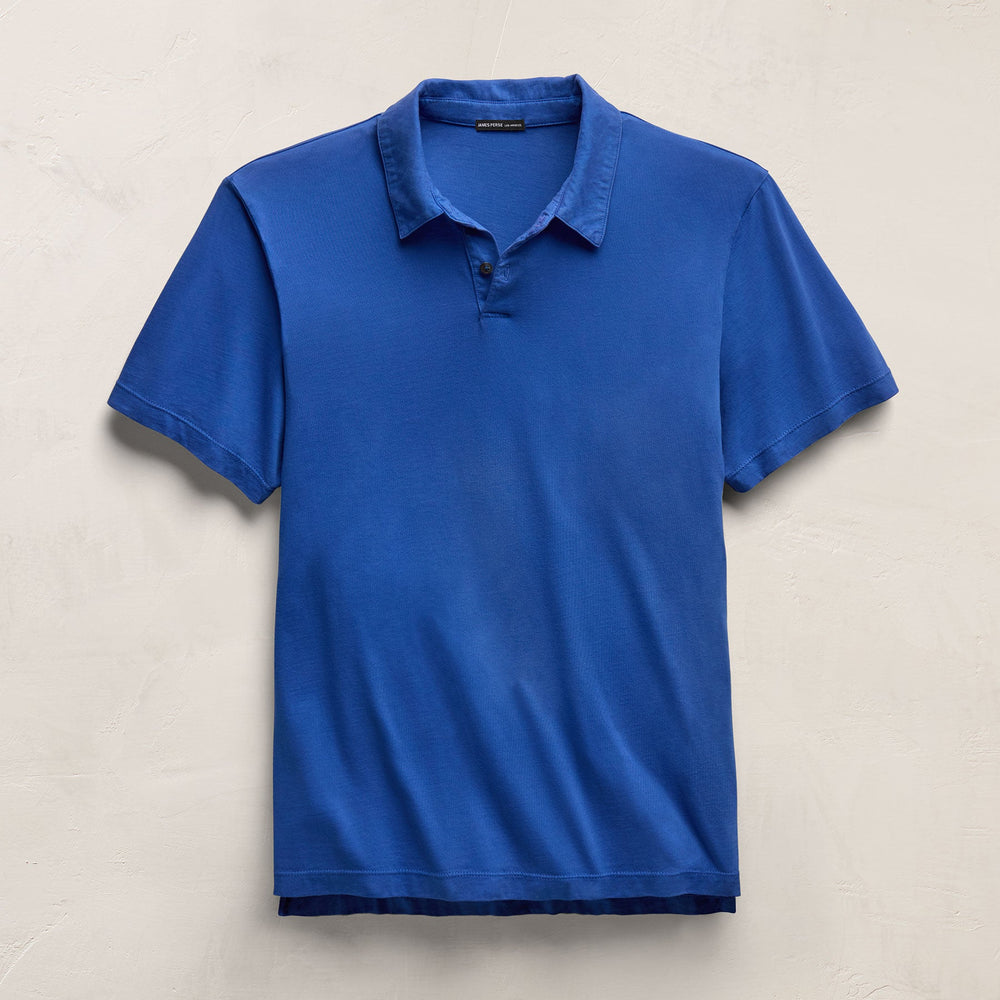 Sueded Jersey Polo in Baltic Blue | James Perse Los Angeles
