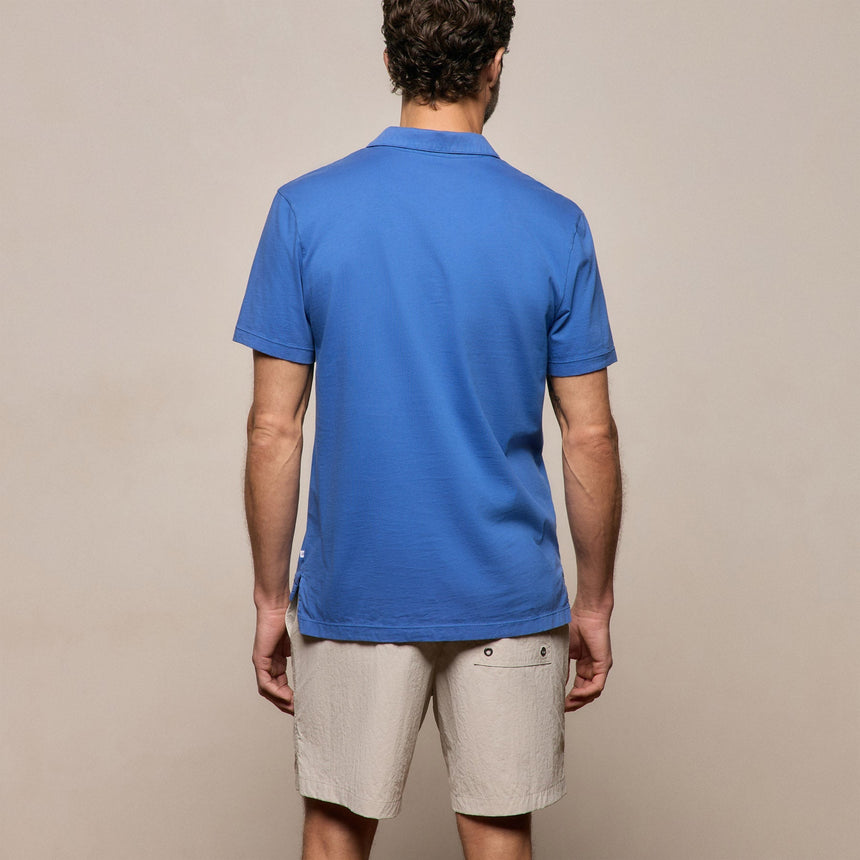 Sueded Jersey Polo in Baltic Blue | James Perse Los Angeles