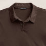 Sueded Jersey Polo in Bark Pigment | James Perse Los Angeles