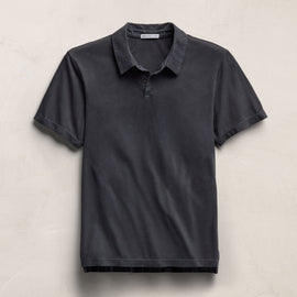 Sueded Jersey Polo in Blue Noir Pigment | James Perse Los Angeles