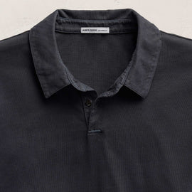 Sueded Jersey Polo in Blue Noir Pigment | James Perse Los Angeles