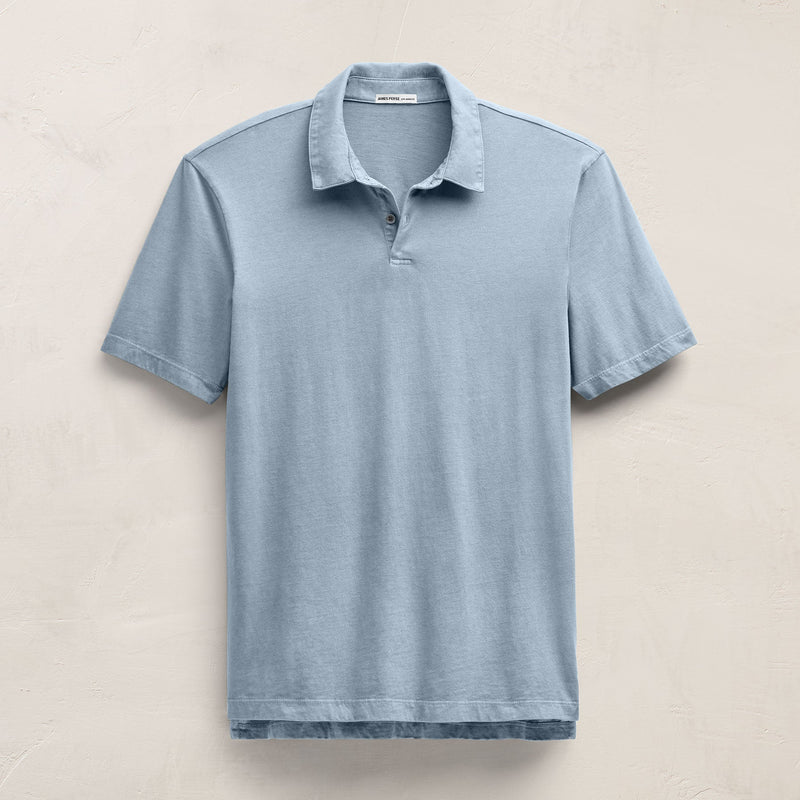 Sueded Jersey Polo in Bluestone Pigment | James Perse Los Angeles
