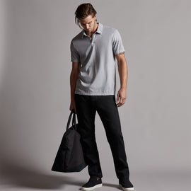 Sueded Jersey Polo in Breeze Pigment | James Perse Los Angeles