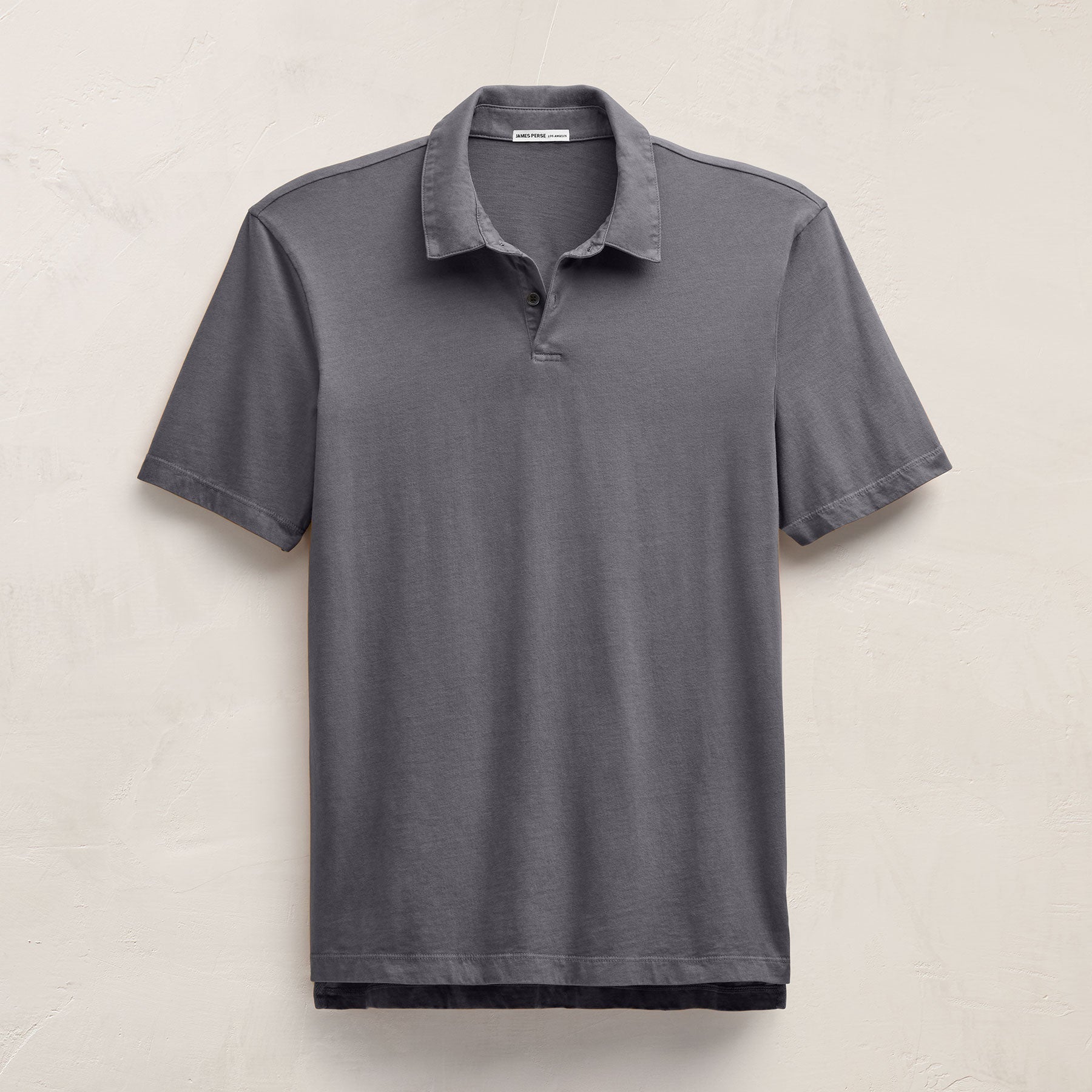 Sueded Jersey Polo - Black | James Perse Los Angeles