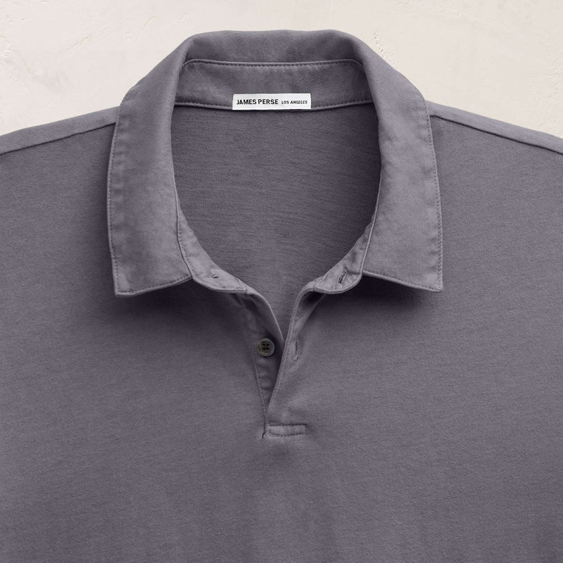 Sueded Jersey Polo in Cavalry Pigment | James Perse Los Angeles