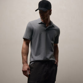 Sueded Jersey Polo in Cavalry Pigment | James Perse Los Angeles