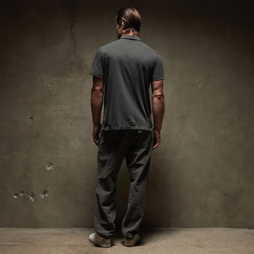 Revised Standard Polo in Carbon Pigment | James Perse Los Angeles