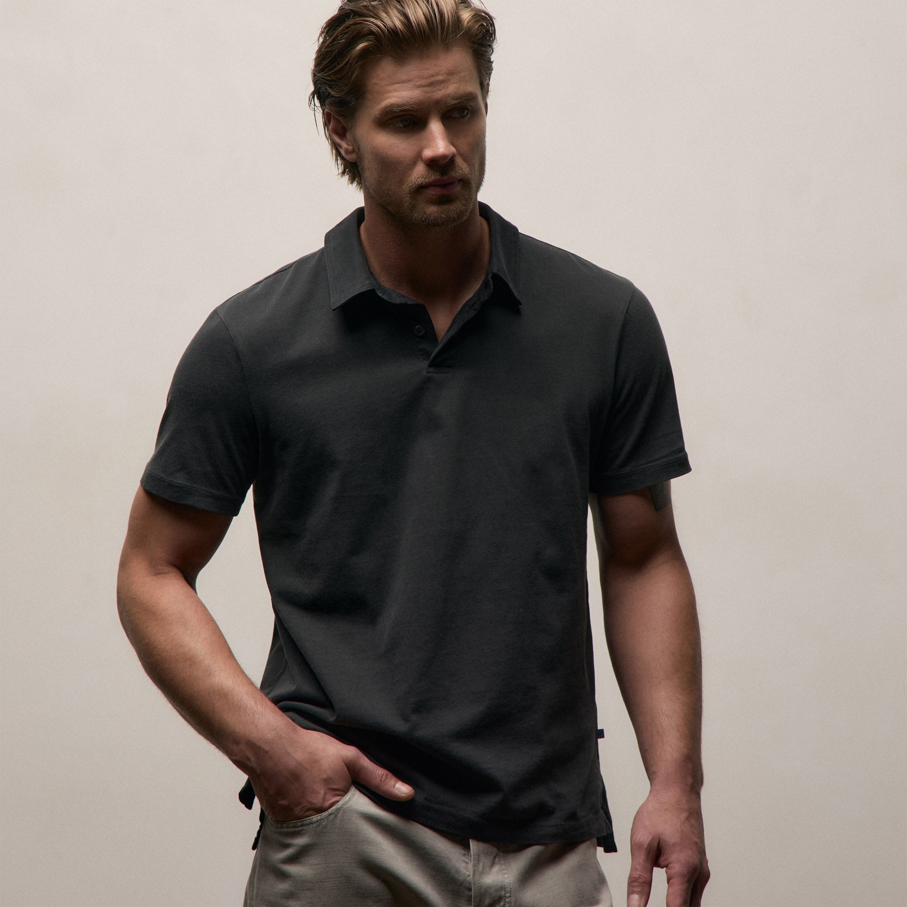 DESCENDANT/CETUS POLO JERSEY (brown)サイズ3 DESCENDANT/CETUS POLO JERSEY (BROWN)