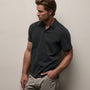 Sueded Jersey Polo in Carbon Pigment | James Perse Los Angeles