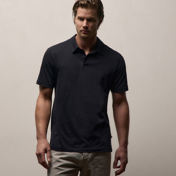 Sueded Jersey Polo in Deep | James Perse Los Angeles