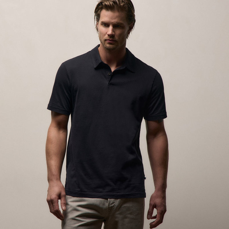 Sueded Jersey Polo in Deep | James Perse Los Angeles