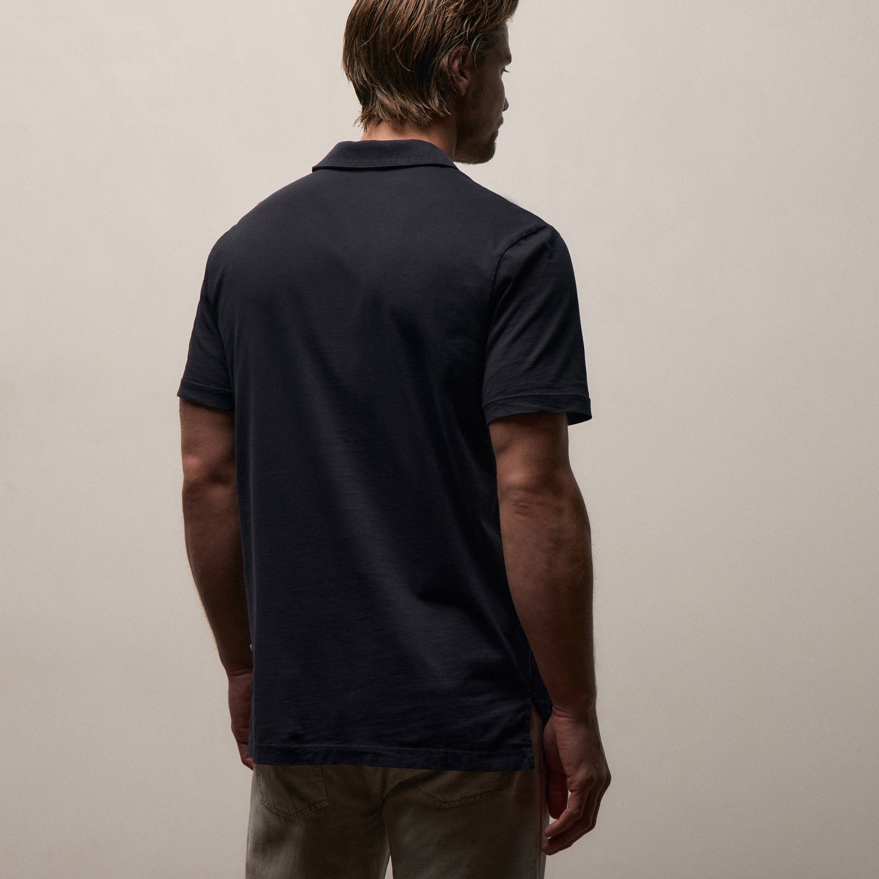 Sueded Jersey Polo in Deep | James Perse Los Angeles
