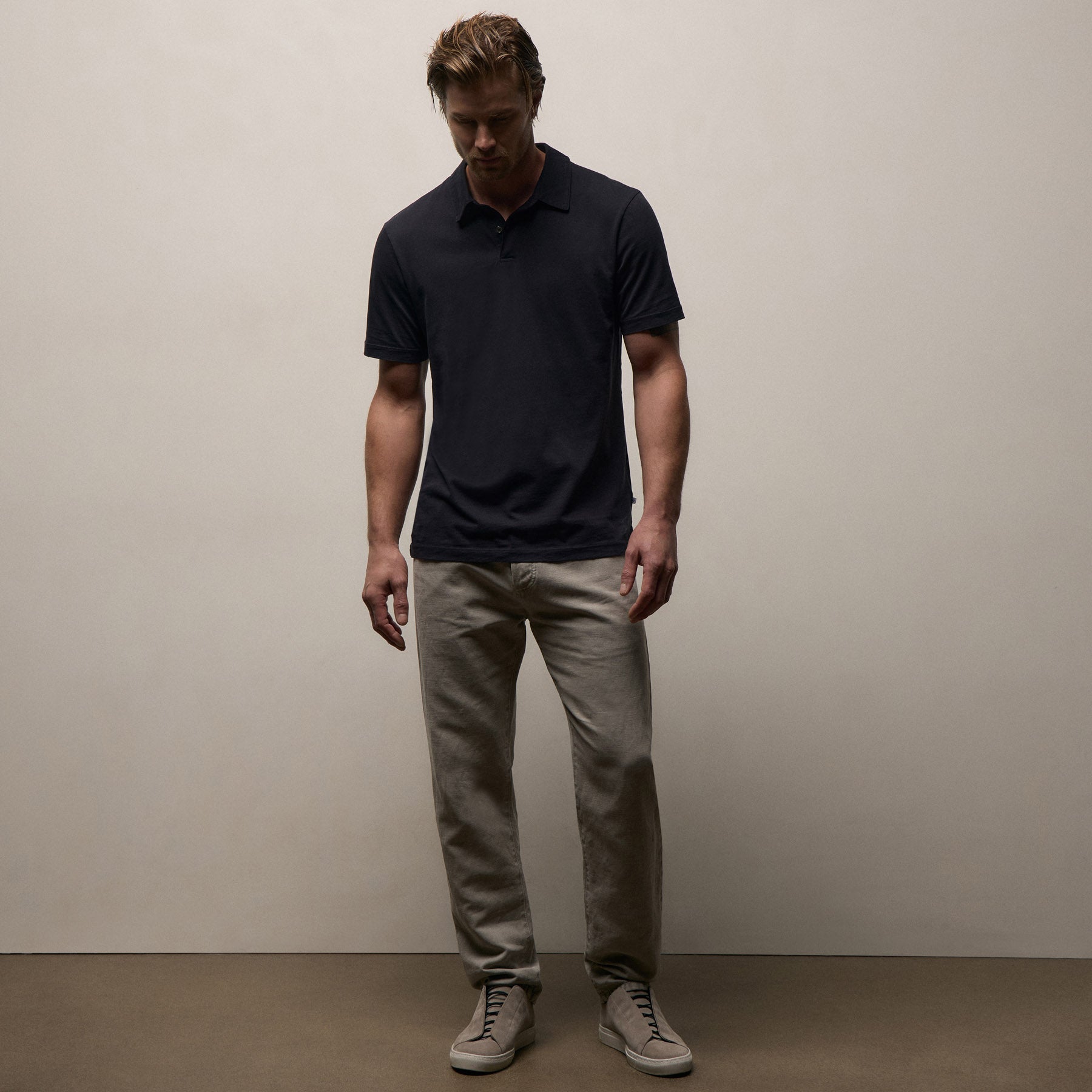Sueded Jersey Polo - Deep | James Perse Los Angeles